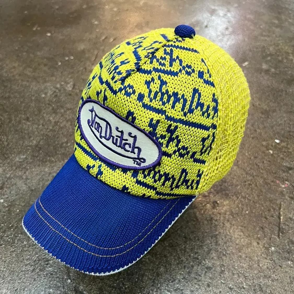 os 본더치 매시 y2k 빈티지 여름 볼캡 모자 남여공용 옐로우 새상품급 상품이미지3