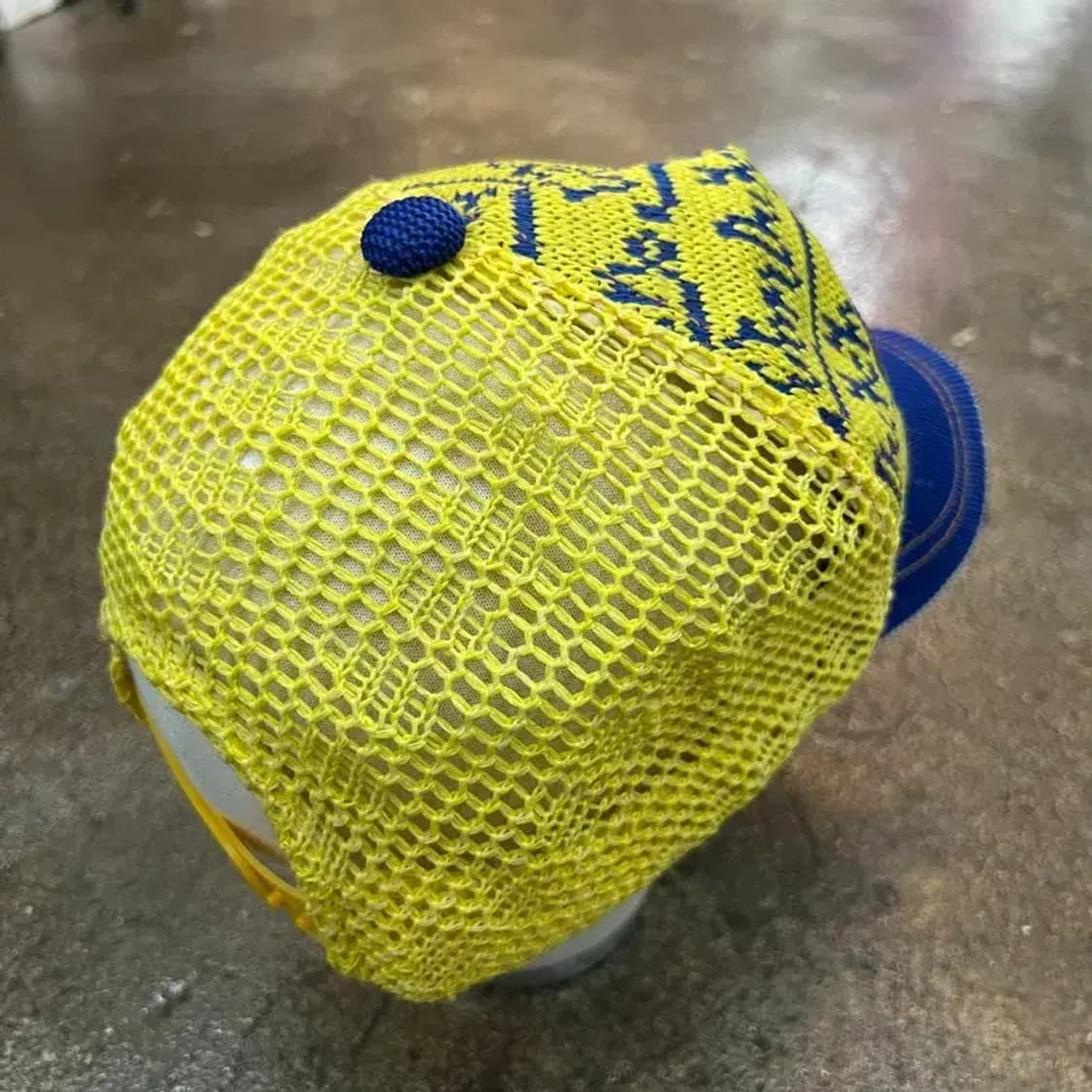 os 본더치 매시 y2k 빈티지 여름 볼캡 모자 남여공용 옐로우 새상품급 상품이미지5