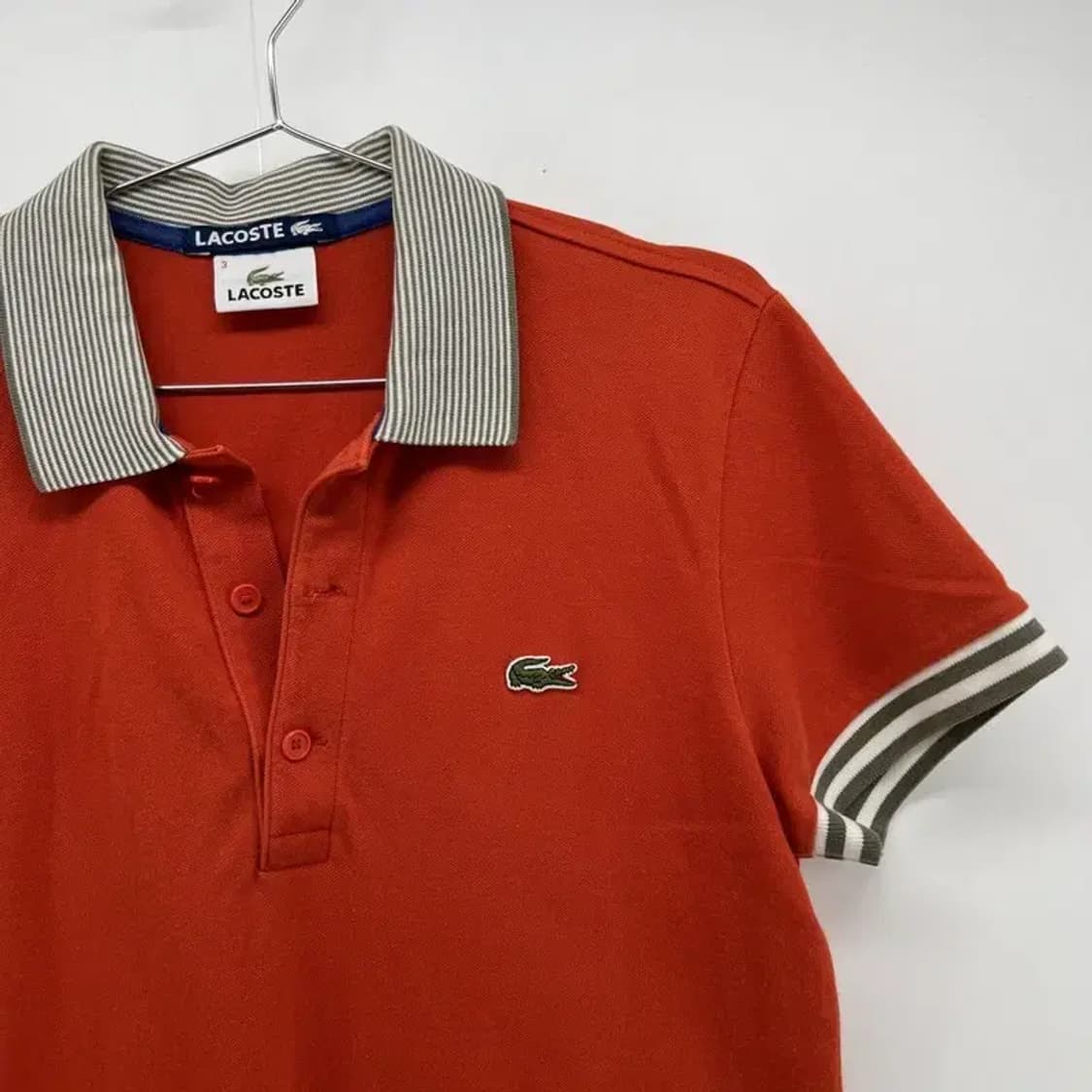 3 라코스테 주황 반팔카라티셔츠 빈티지 남여공용 상품이미지3