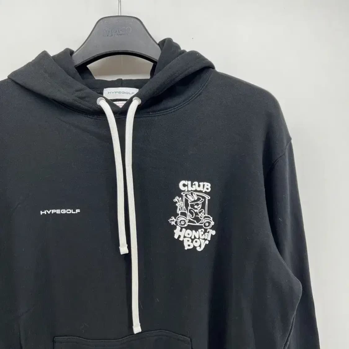 라지 HONESTBOY 오버핏 로고 후드블랙 빈티지 후디 상품이미지3
