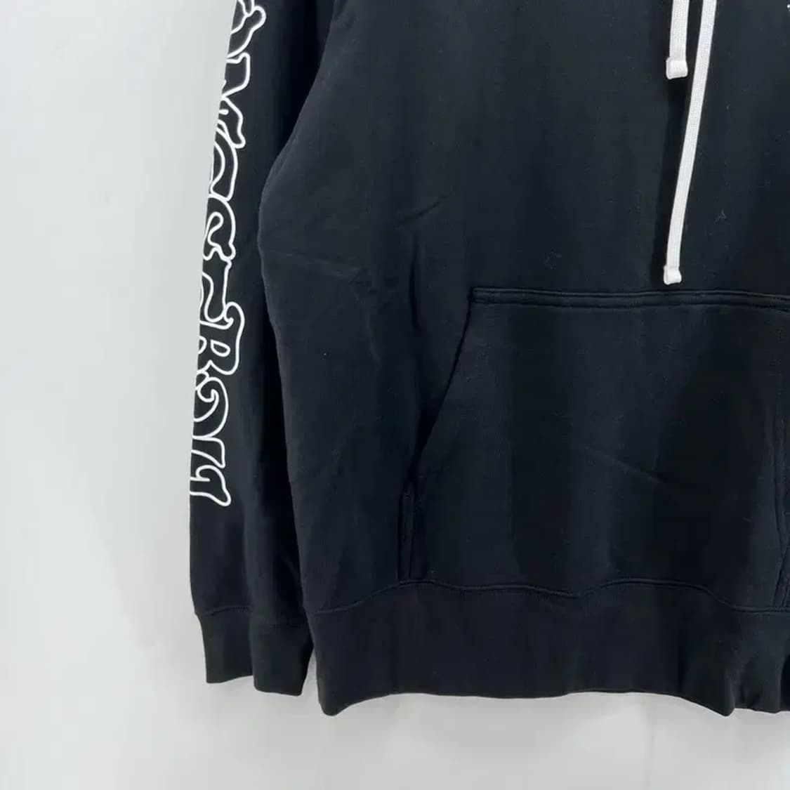 라지 HONESTBOY 오버핏 로고 후드블랙 빈티지 후디 상품이미지4