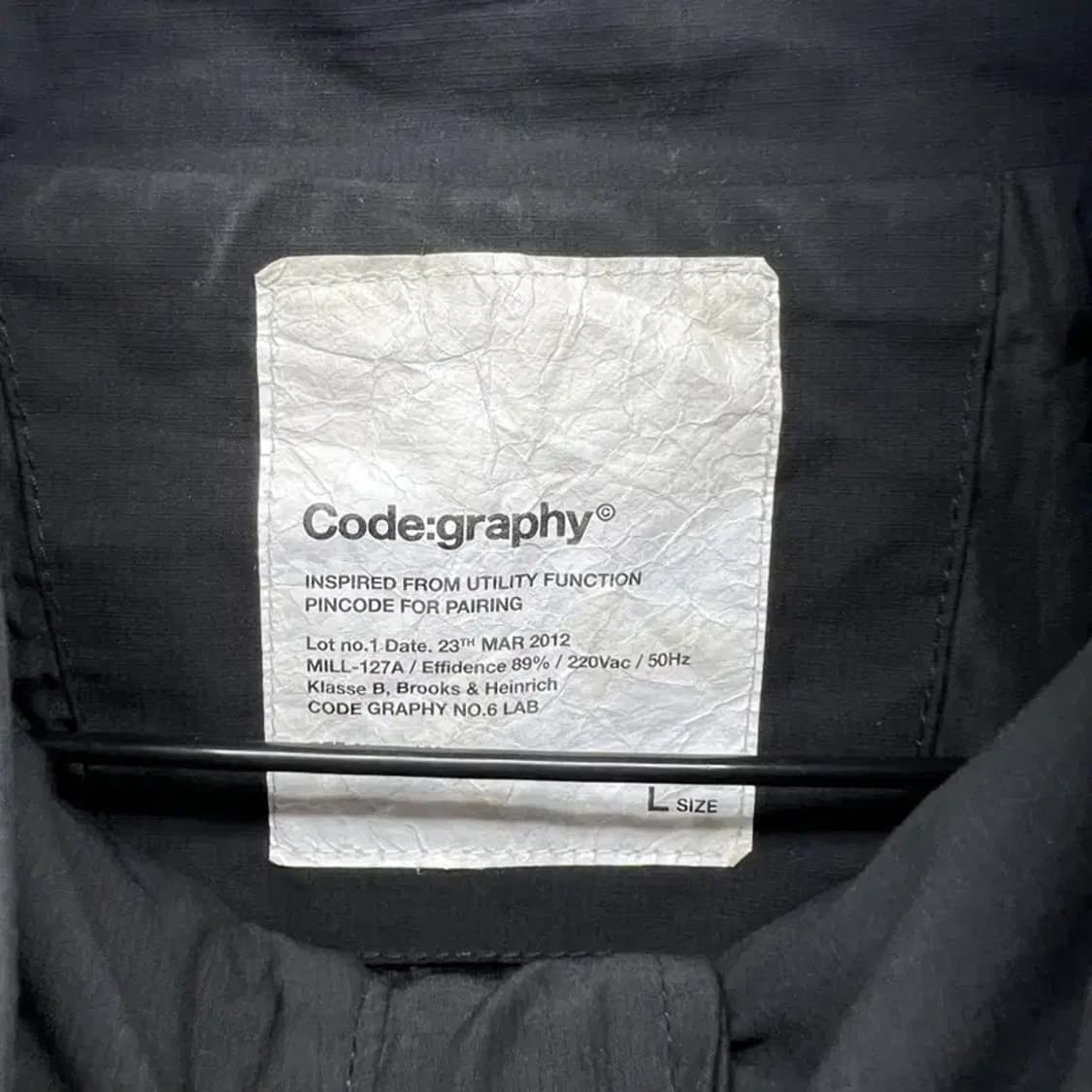 라지 코드그라피 오버핏 블랙 2way 투웨이 숏자켓 바막 블랙 공용 상품이미지8