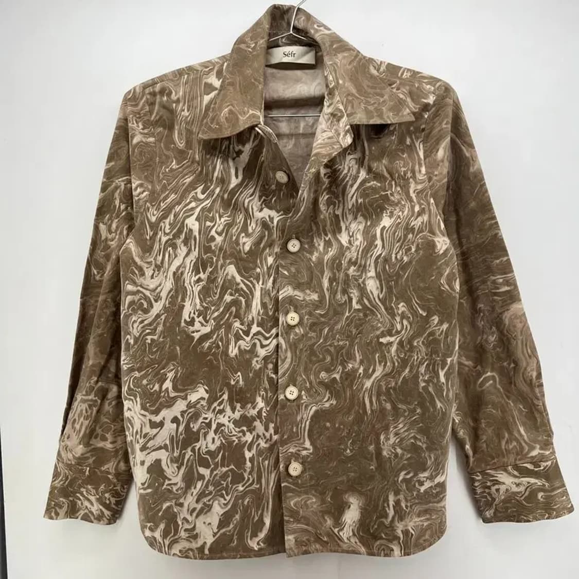 105 10꼬르소꼬모  x  sefr 세퍼 오버핏 유니크 패턴 긴팔 셔츠 상품이미지1