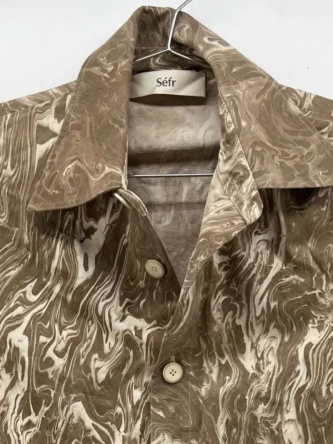 105 10꼬르소꼬모  x  sefr 세퍼 오버핏 유니크 패턴 긴팔 셔츠 상품이미지4