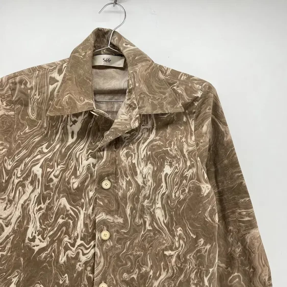 105 10꼬르소꼬모  x  sefr 세퍼 오버핏 유니크 패턴 긴팔 셔츠 상품이미지8