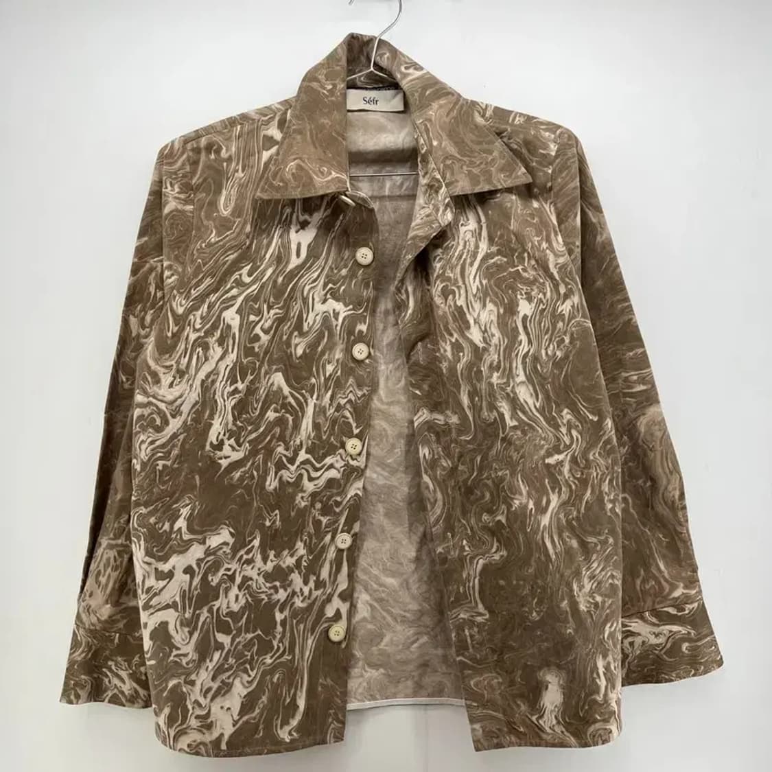 105 10꼬르소꼬모  x  sefr 세퍼 오버핏 유니크 패턴 긴팔 셔츠 상품이미지9