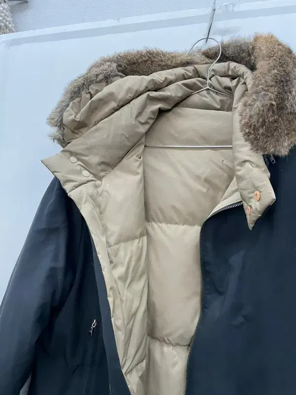 [48] 솔리드옴므 우영미 토끼털 리버시블 남자 양면 롱파카 상품이미지5