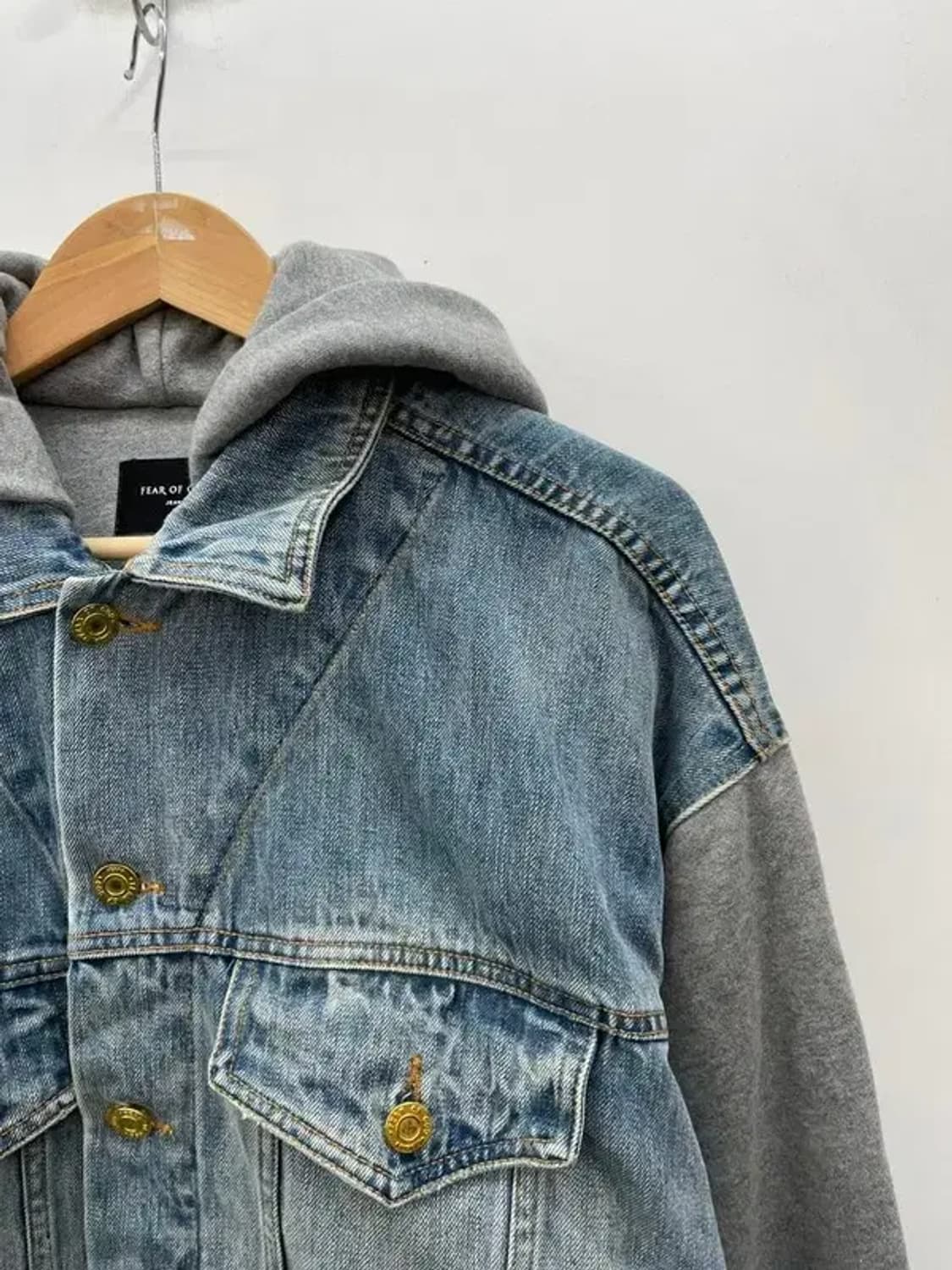 미디움 피어 오브 갓 5TH 컬렉션 데님 후드 레이어 트러커 자켓 상품이미지4