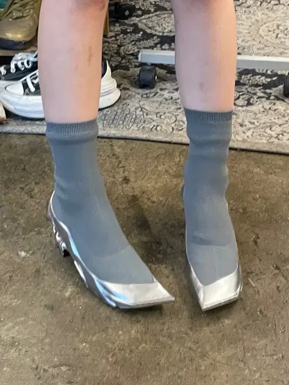 230 다프네랩 하이탑 스니커즈 부츠 그레이 새상품 상품이미지1