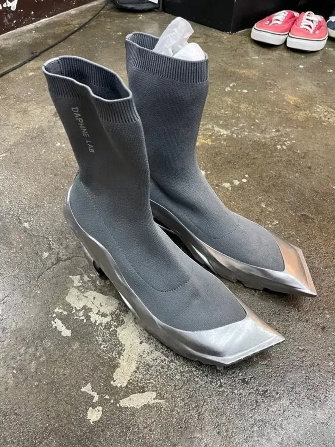 230 다프네랩 하이탑 스니커즈 부츠 그레이 새상품 상품이미지2