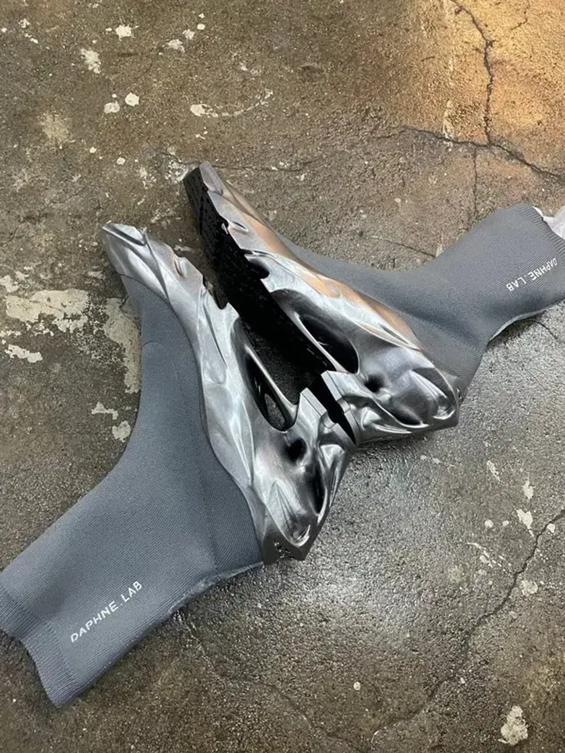 230 다프네랩 하이탑 스니커즈 부츠 그레이 새상품 상품이미지3