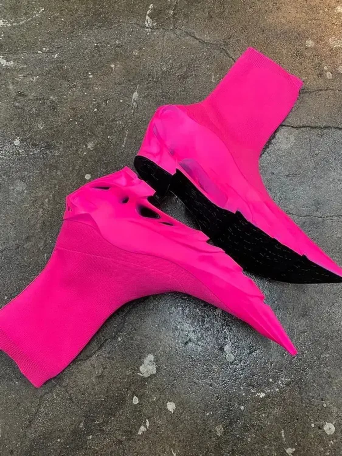 235 다프네랩 하이탑 스니커즈 부츠 핑크 새상품 상품이미지3