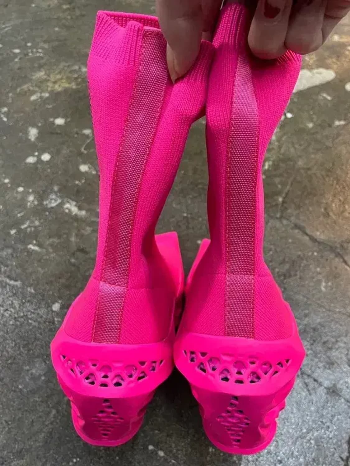 235 다프네랩 하이탑 스니커즈 부츠 핑크 새상품 상품이미지7