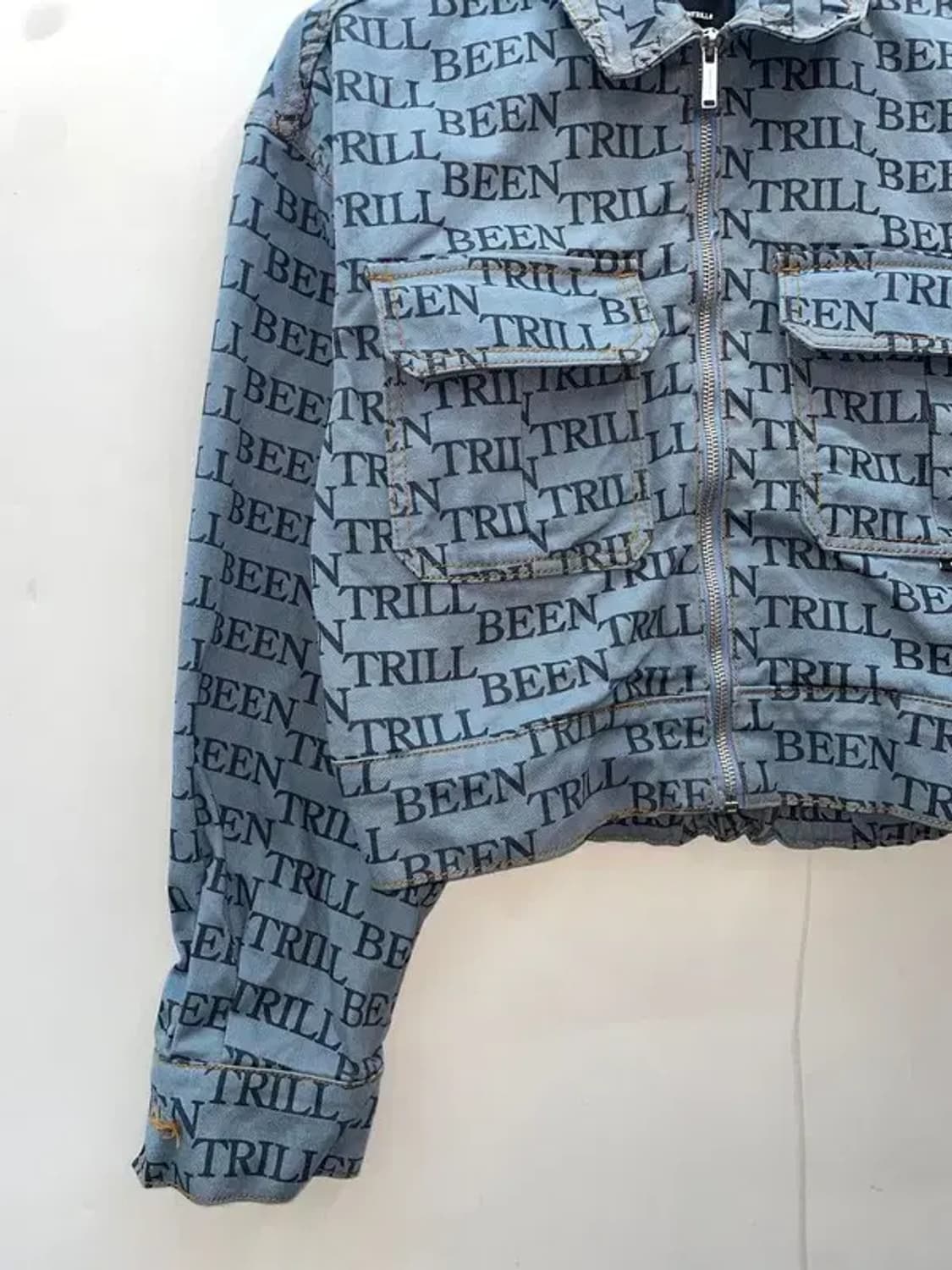 XS 빈트릴 BEENTRILL 데님 크롭 자켓 우먼스 새상품 상품이미지3