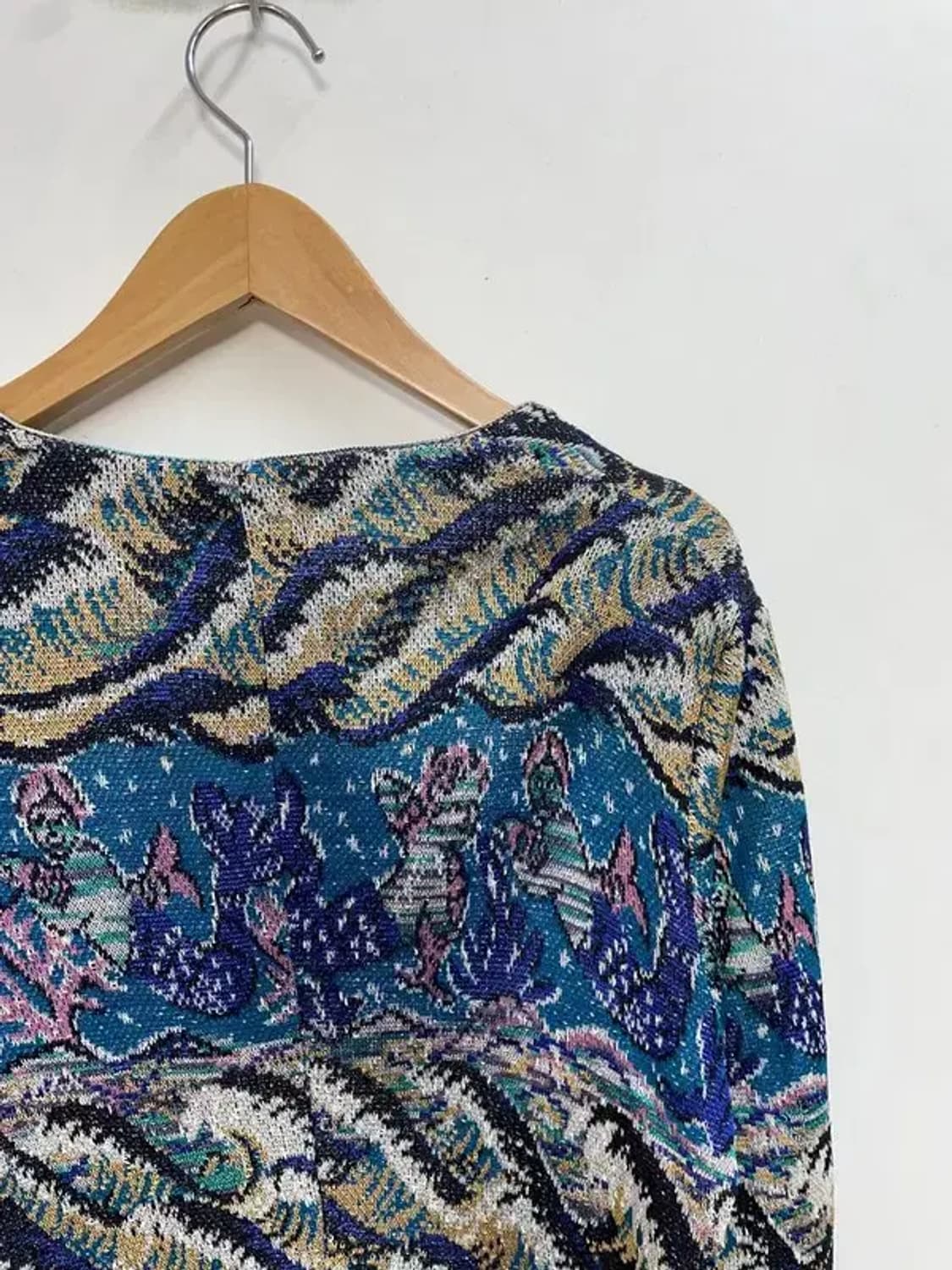 프리 미쏘니 패턴 브이넥 니트 가디건 상품이미지10