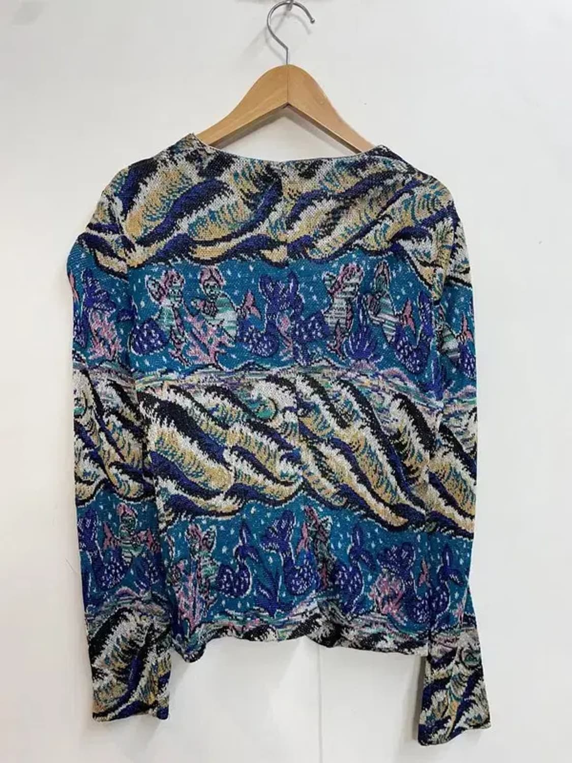 프리 미쏘니 패턴 브이넥 니트 가디건 상품이미지8