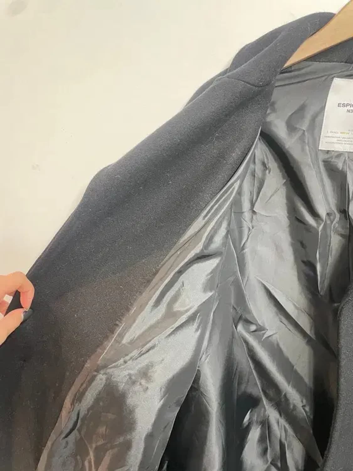 미디움 에스피오나지 오버핏 울 코트 블랙 상품이미지6