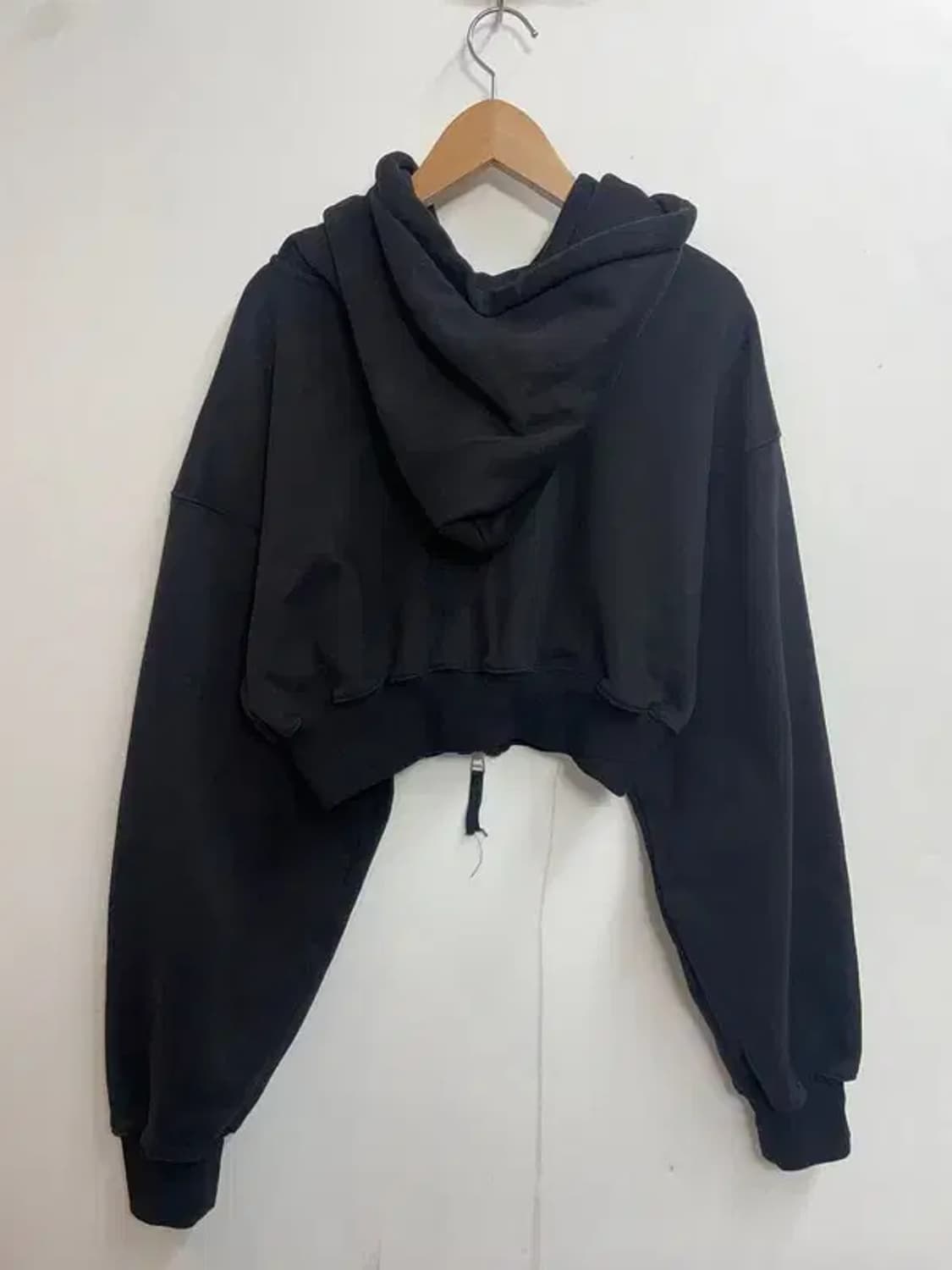 프리 우먼 파르티멘토 여자 크롭 블랙 후드집업티셔츠 상품이미지8