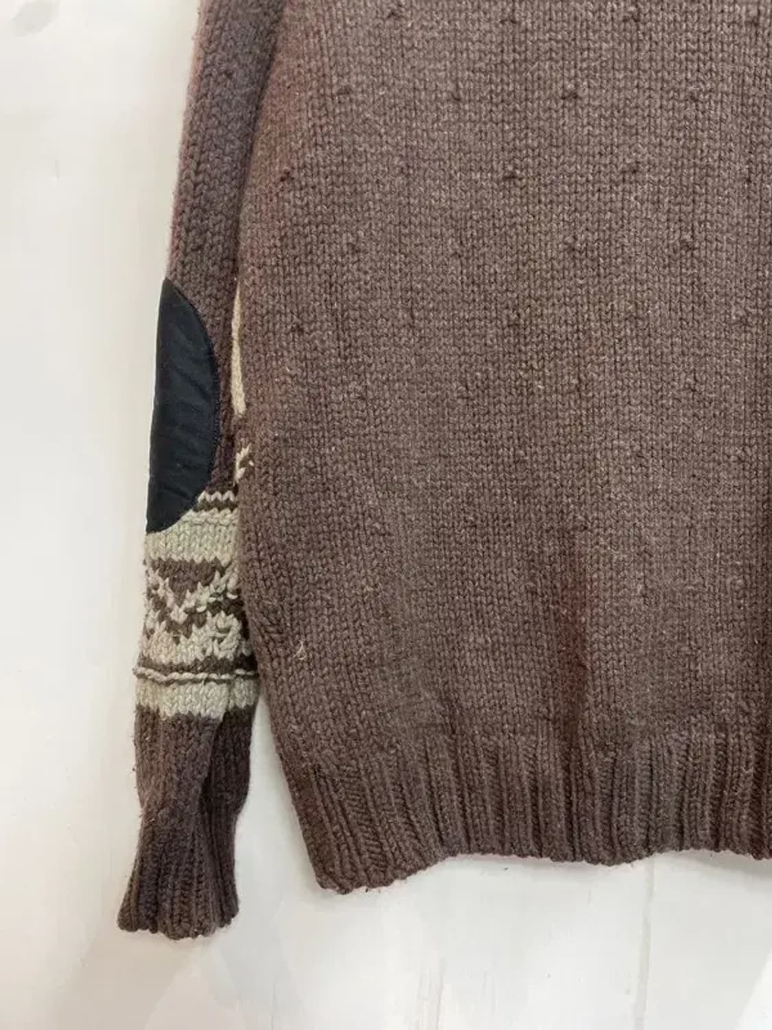 100 NII 빈티지 오버핏 사슴 코위찬 니트 집업 상품이미지9