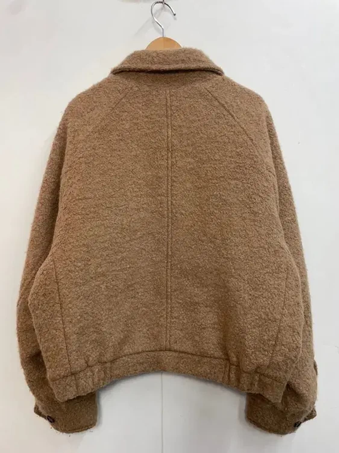 스몰 파사드패턴 알파카 블루종 자켓 카멜 상품이미지3