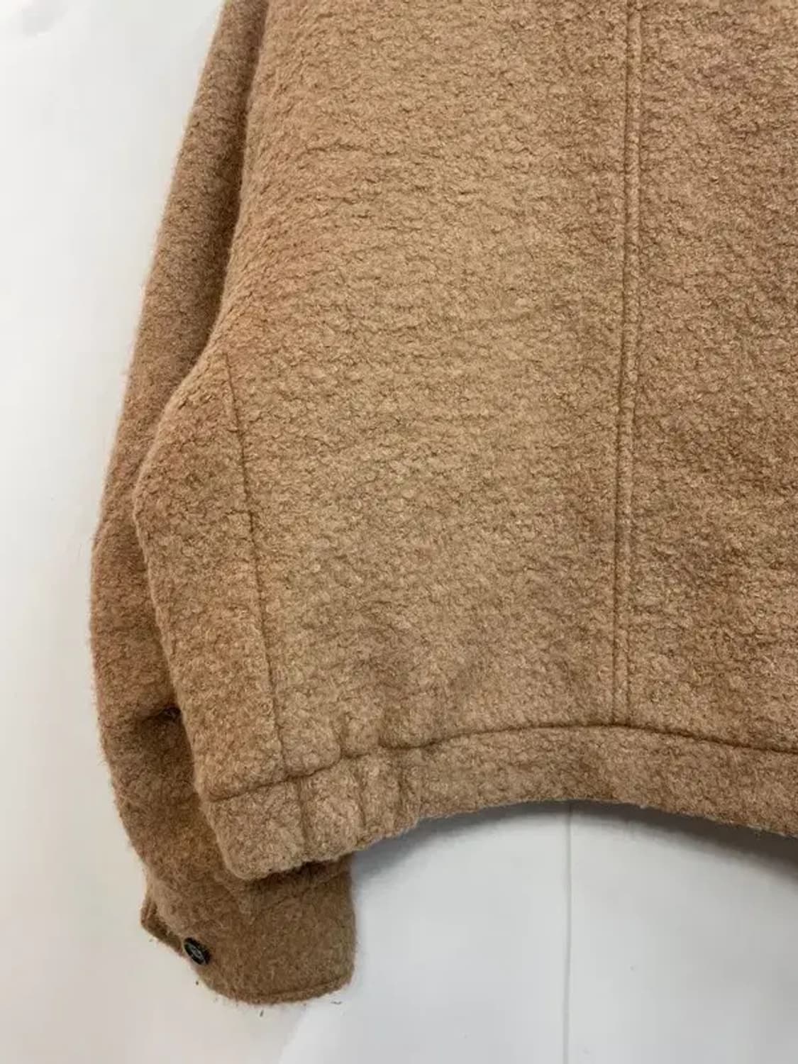 스몰 파사드패턴 알파카 블루종 자켓 카멜 상품이미지4