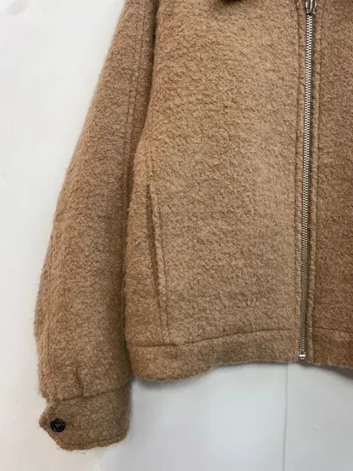 스몰 파사드패턴 알파카 블루종 자켓 카멜 상품이미지6