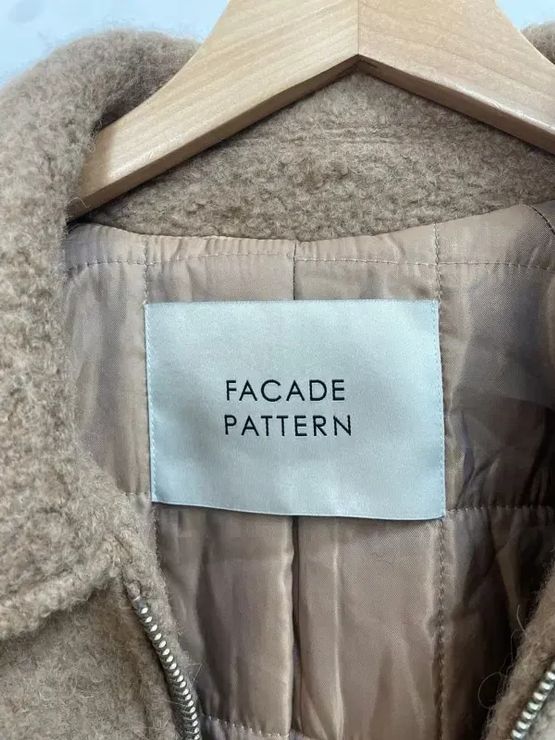 스몰 파사드패턴 알파카 블루종 자켓 카멜 상품이미지7
