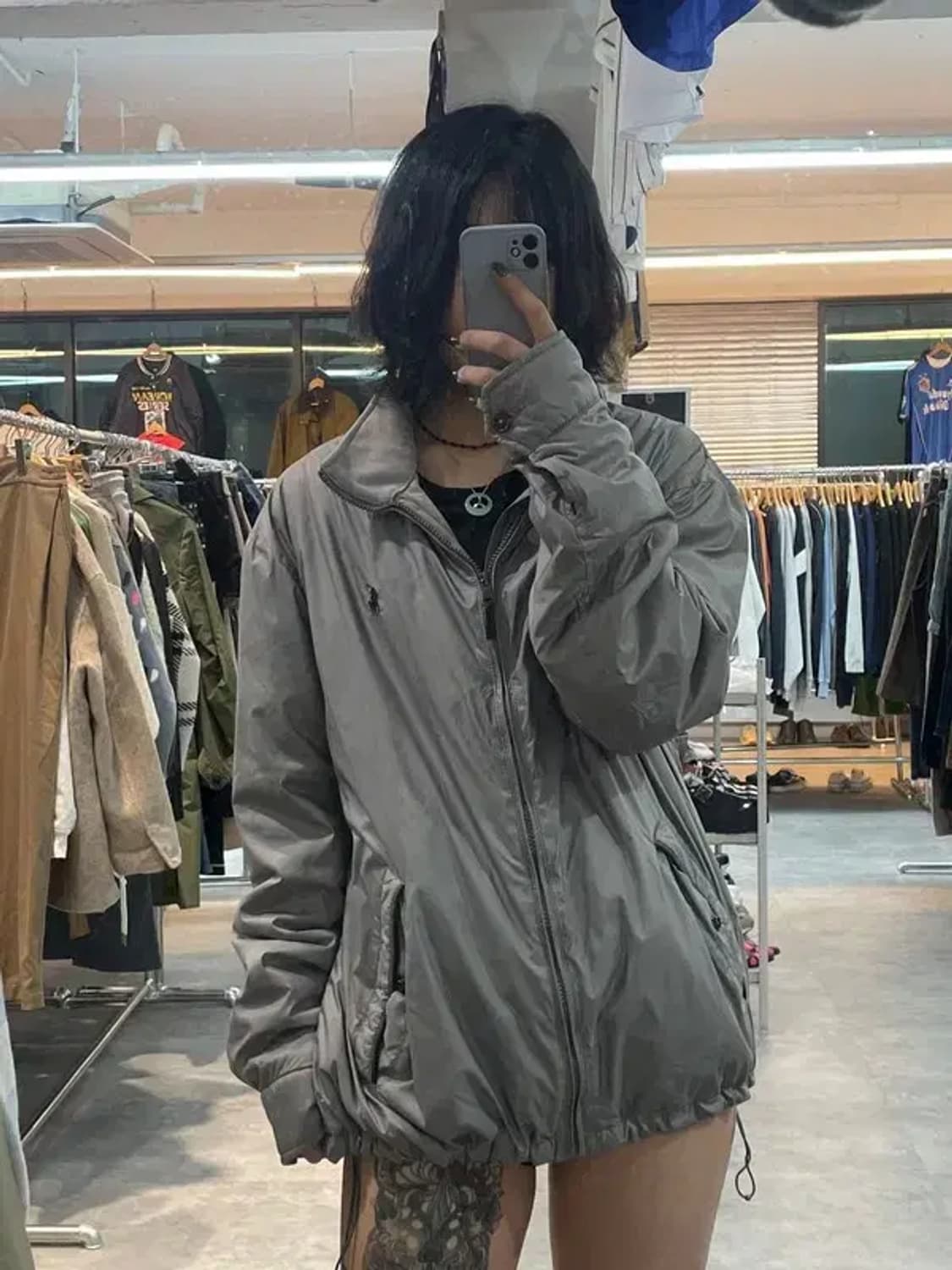 라지 폴로랄프로렌 메탈릭 폴리쉘 페리 자켓 상품이미지1