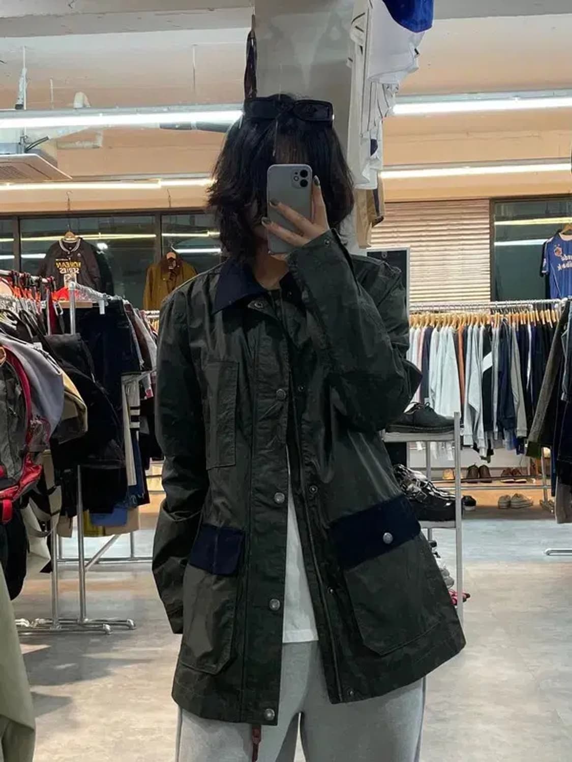 새상품 105 노스페이스 왁스 자켓 점퍼 헌팅자켓 바버맛 상품이미지1