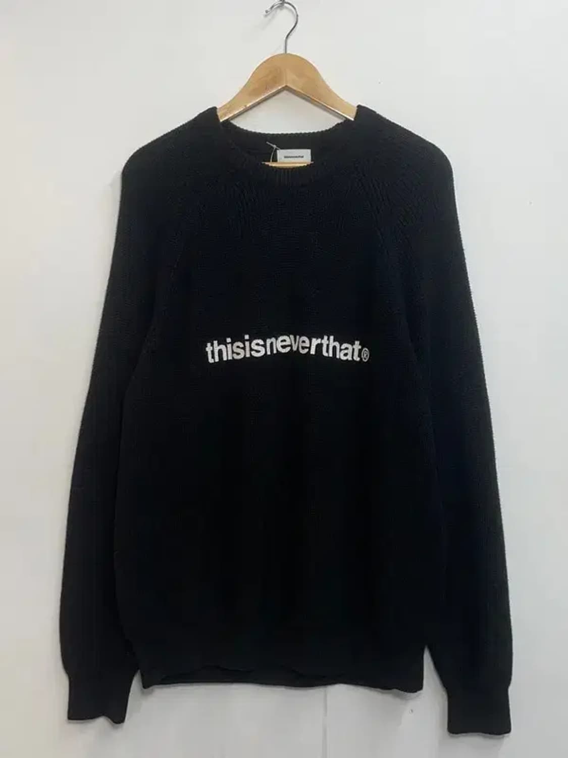 라지 디스이즈네버댓 T-로고 니트 스웨터 블랙 상품이미지2