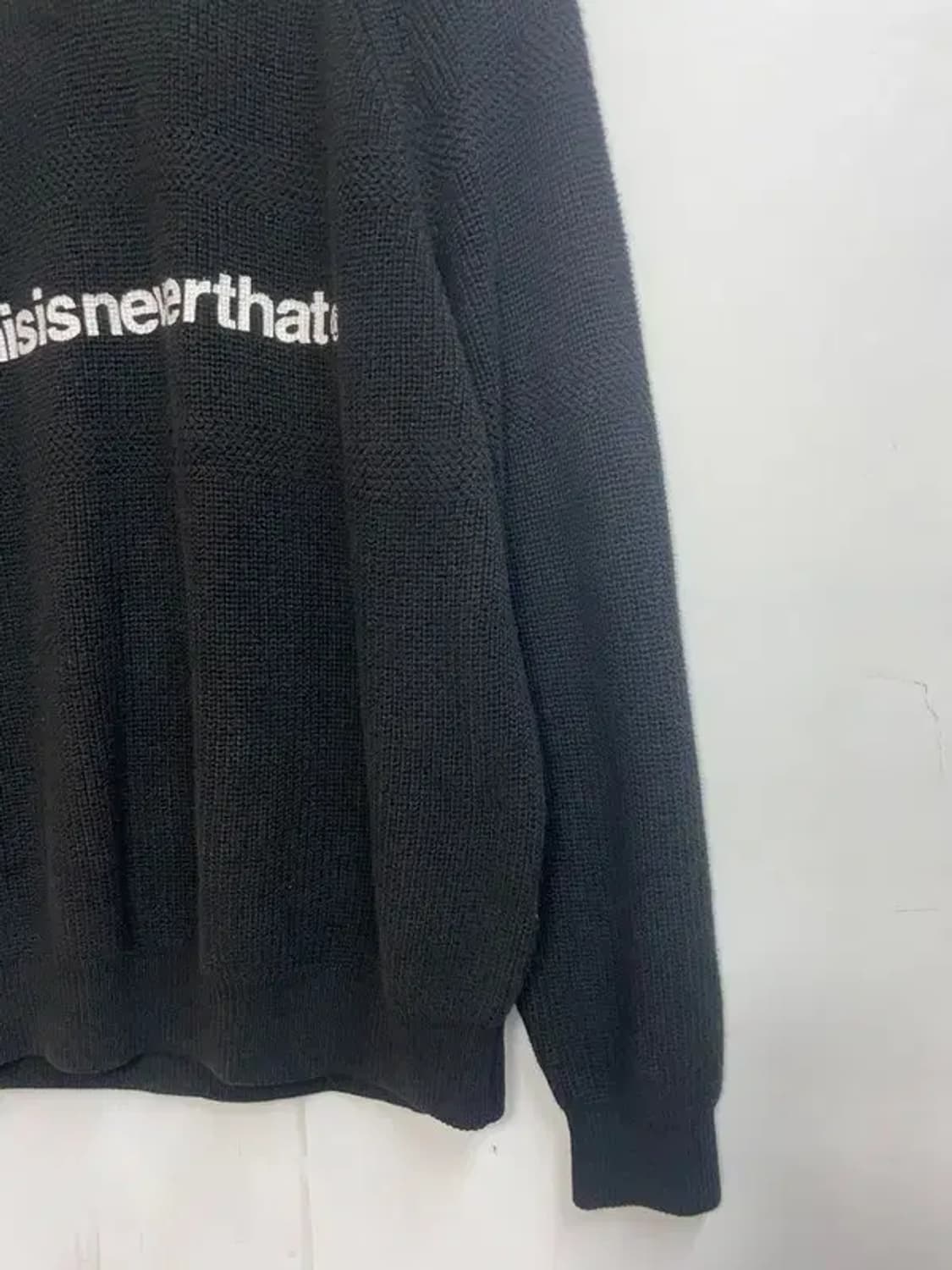 라지 디스이즈네버댓 T-로고 니트 스웨터 블랙 상품이미지3