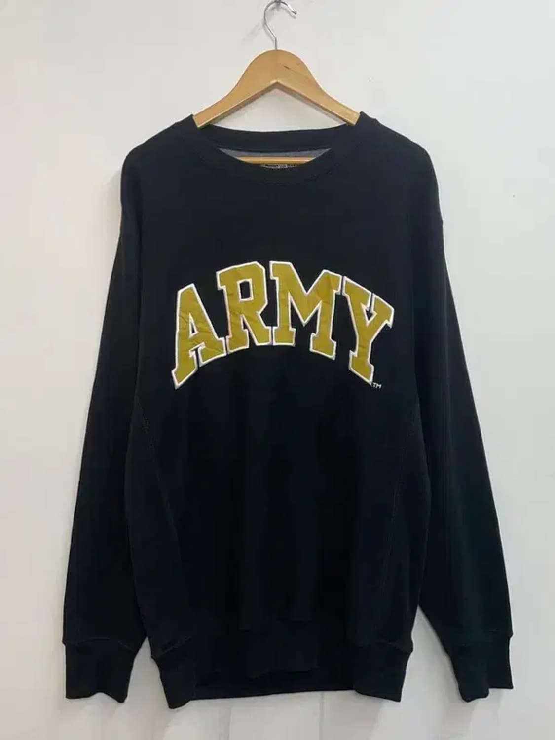 미디움 스티브 앤 배리스  army 오버핏 맨투맨티셔츠 블랙 상품이미지2