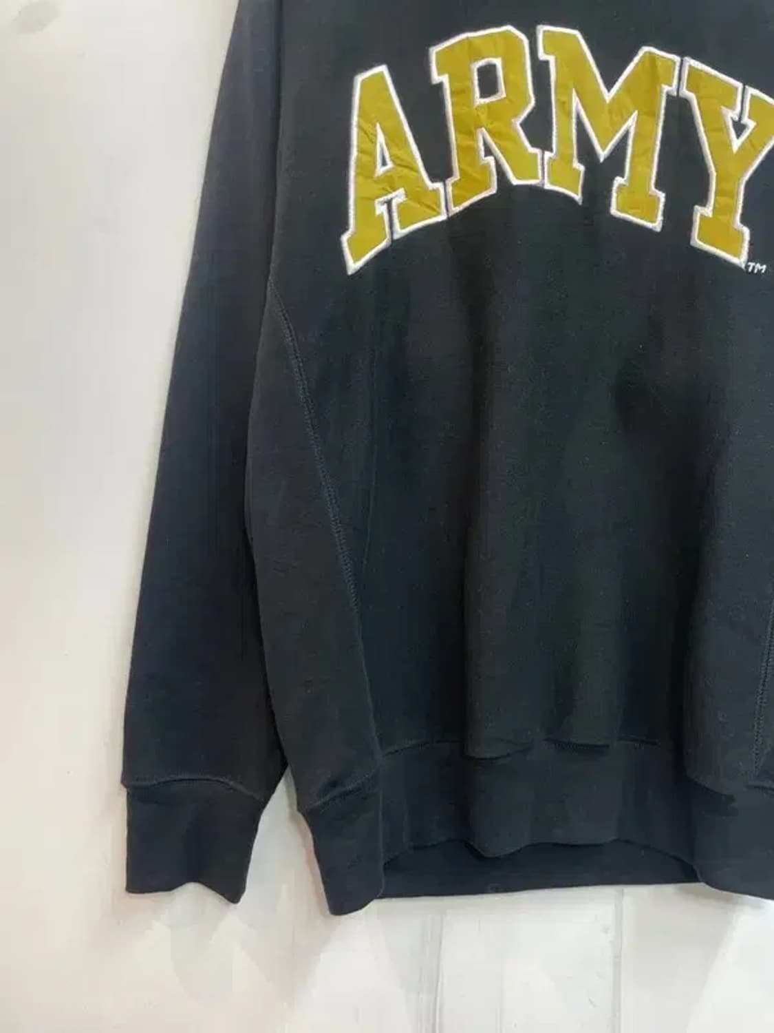 미디움 스티브 앤 배리스  army 오버핏 맨투맨티셔츠 블랙 상품이미지3