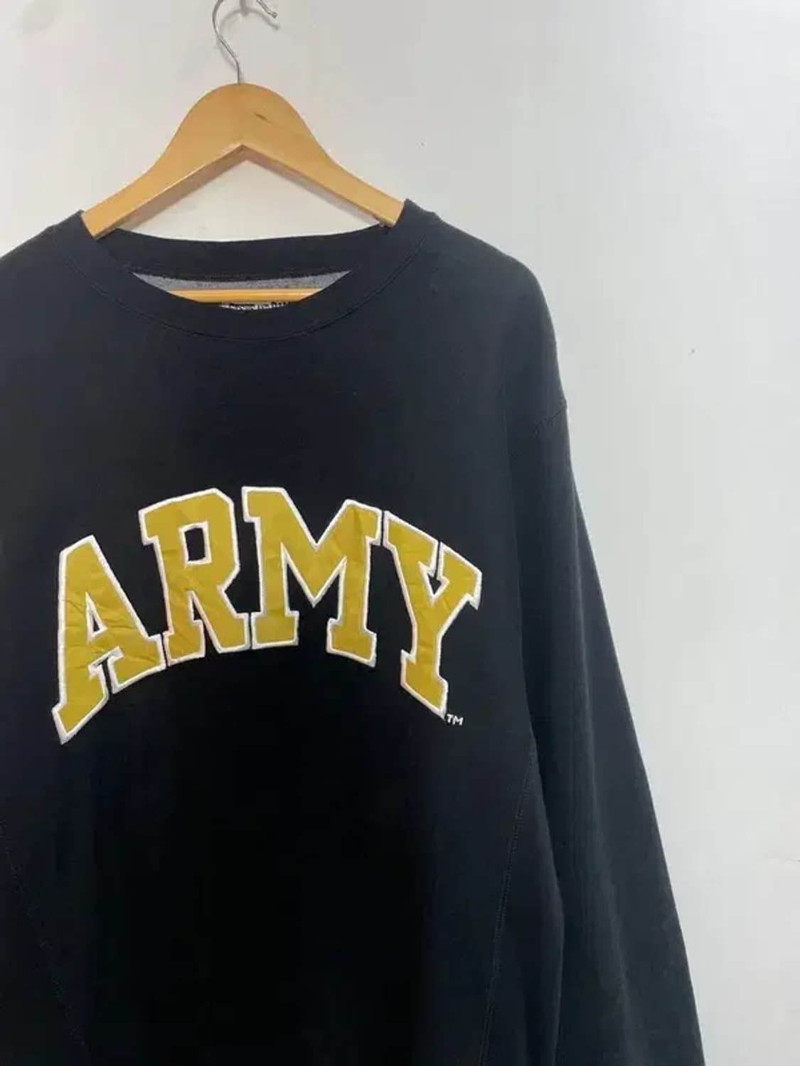 미디움 스티브 앤 배리스  army 오버핏 맨투맨티셔츠 블랙 상품이미지4