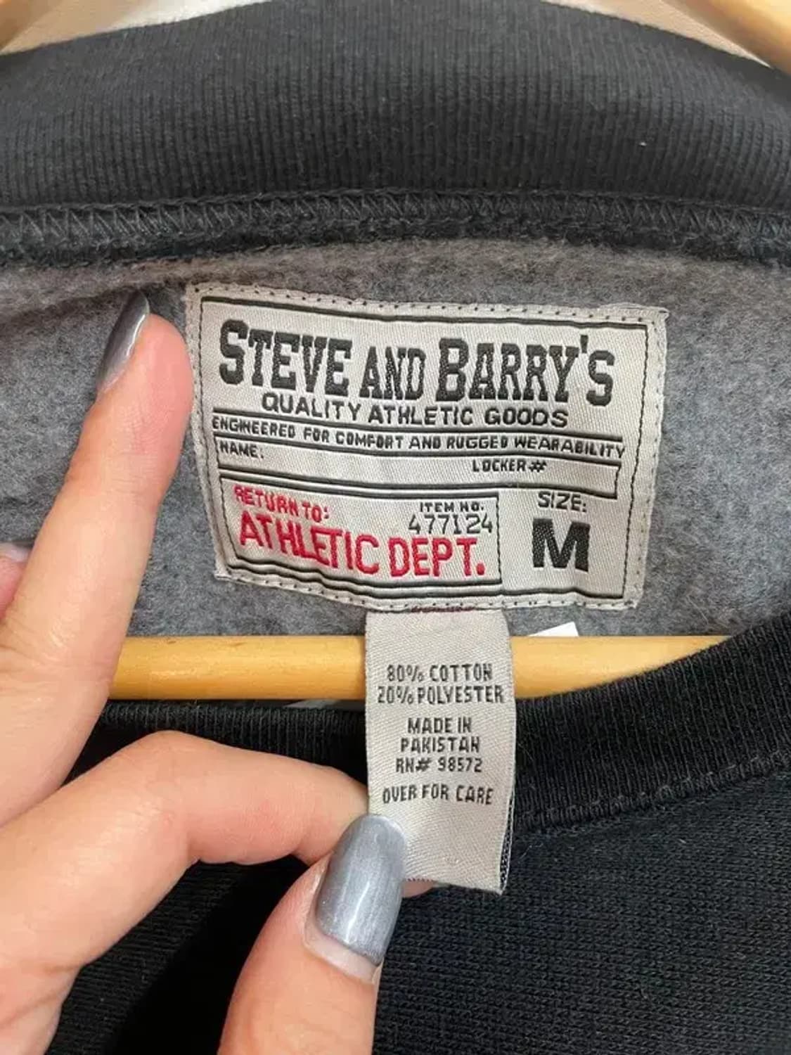 미디움 스티브 앤 배리스  army 오버핏 맨투맨티셔츠 블랙 상품이미지5