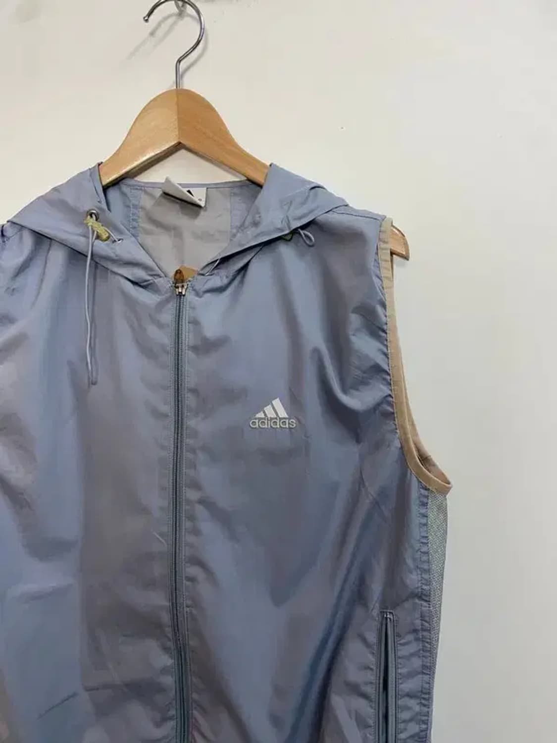 90s 아디다스 삼선 올드스쿨 트레이닝 바람막이 후드 베스트 상품이미지4
