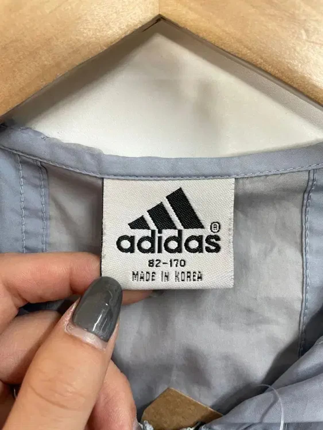 90s 아디다스 삼선 올드스쿨 트레이닝 바람막이 후드 베스트 상품이미지5