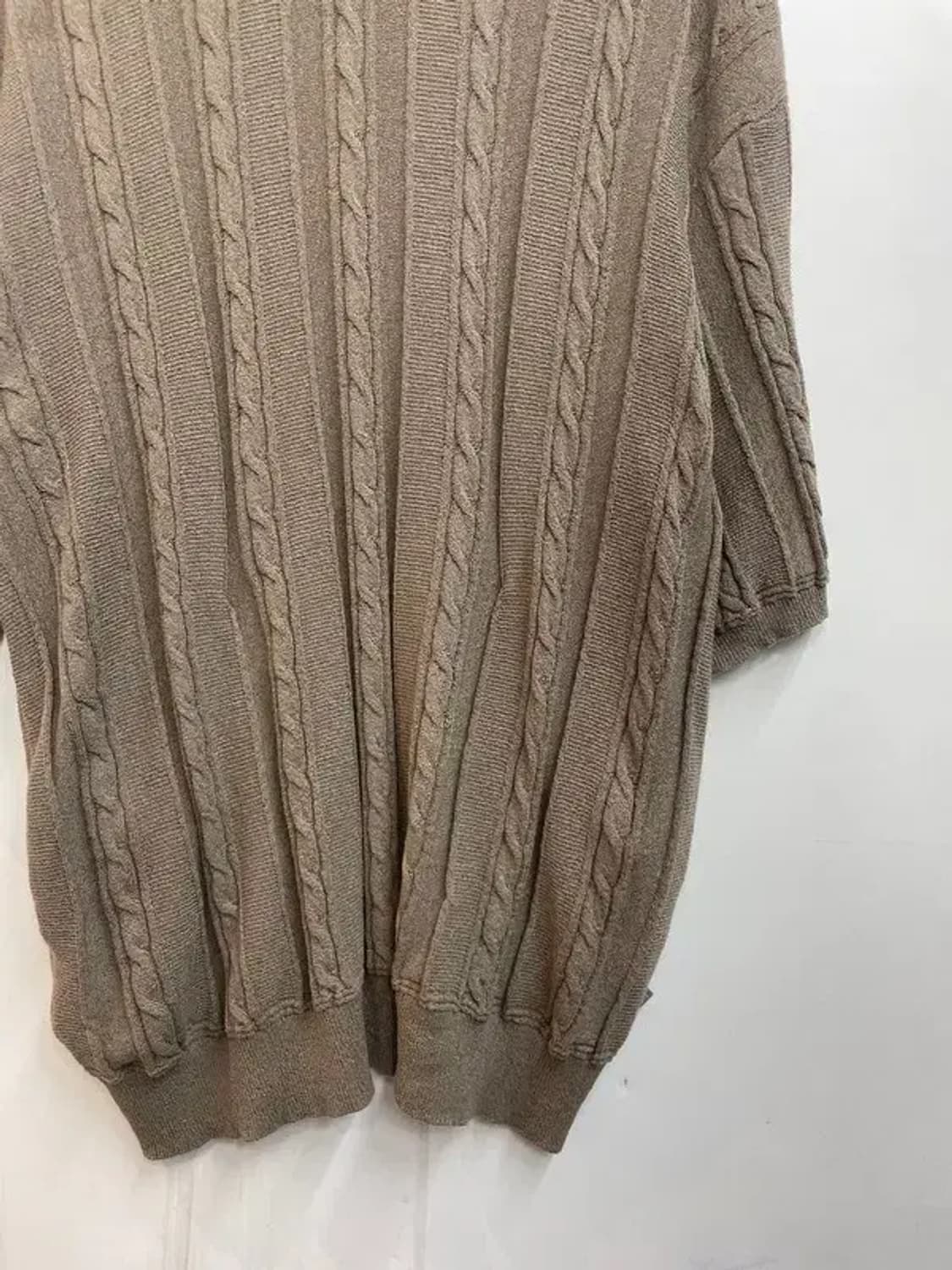 XL 에스피오나지 투포켓 케이블 카라 반팔 니트 상품이미지3