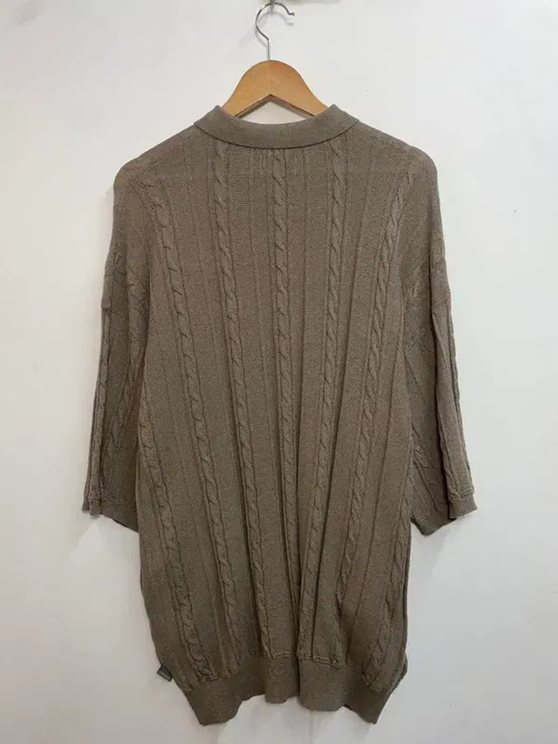 XL 에스피오나지 투포켓 케이블 카라 반팔 니트 상품이미지7