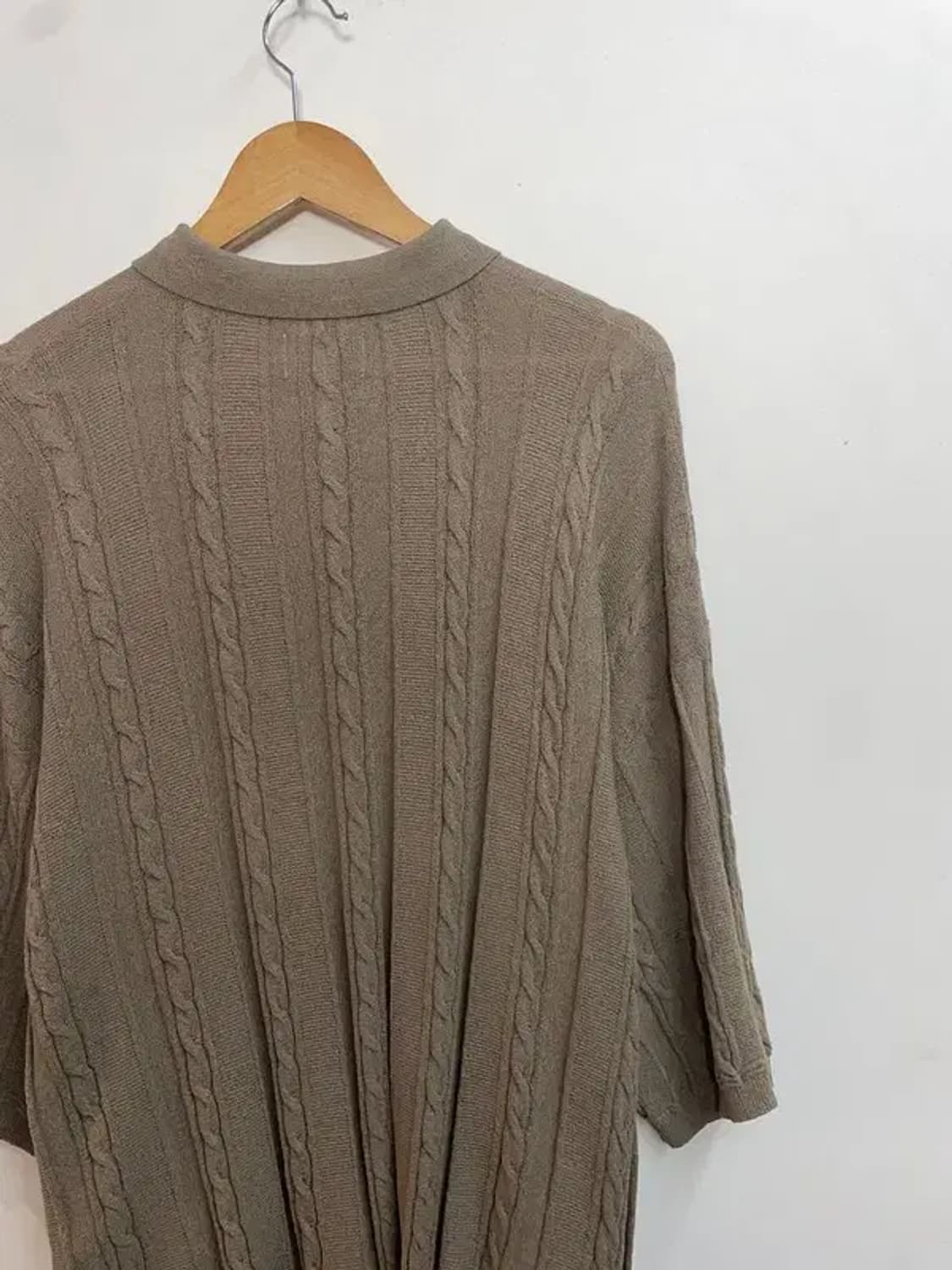 XL 에스피오나지 투포켓 케이블 카라 반팔 니트 상품이미지9