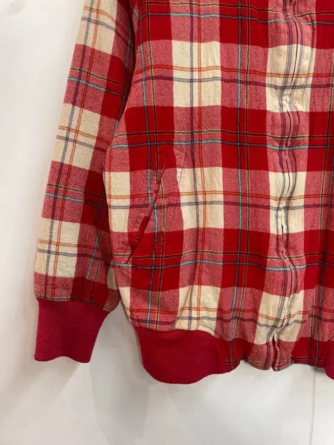 95 90s 올드 서광 라코스테 데일리 체크블루종 자켓 상품이미지3