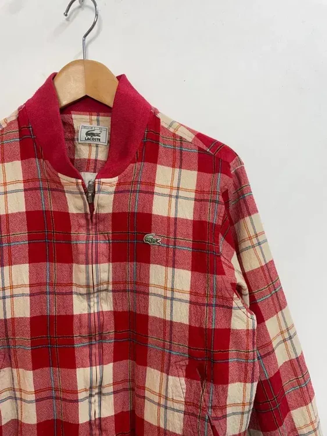 95 90s 올드 서광 라코스테 데일리 체크블루종 자켓 상품이미지4