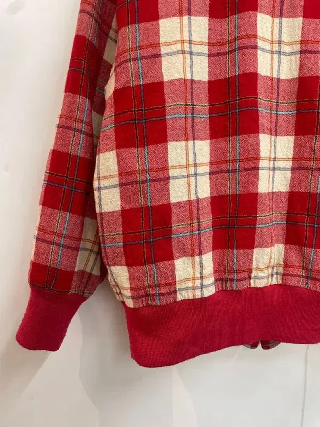 95 90s 올드 서광 라코스테 데일리 체크블루종 자켓 상품이미지9