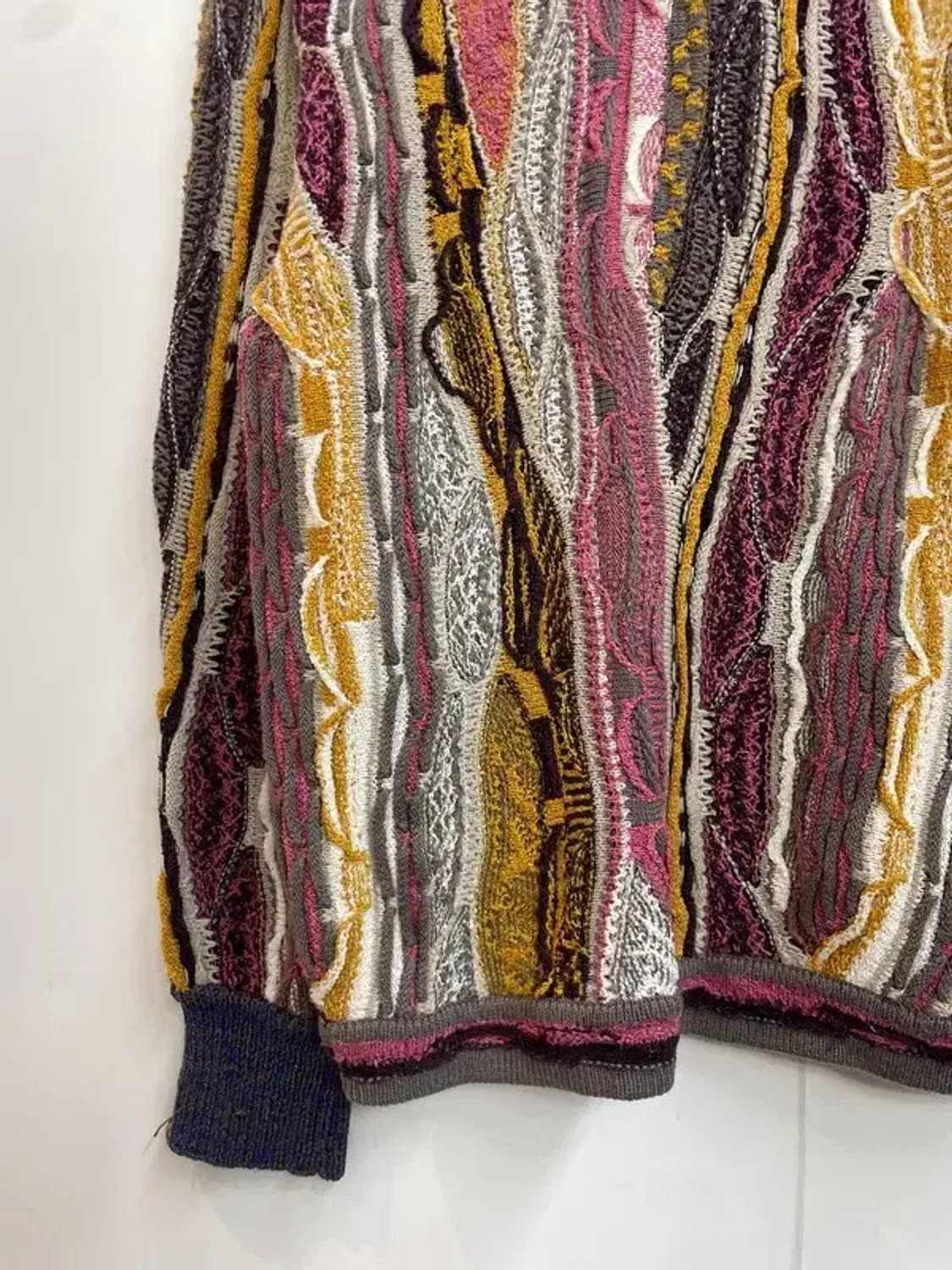 프리 빈티지 케이블 오버핏 브이넥 니트 가디건 상품이미지7