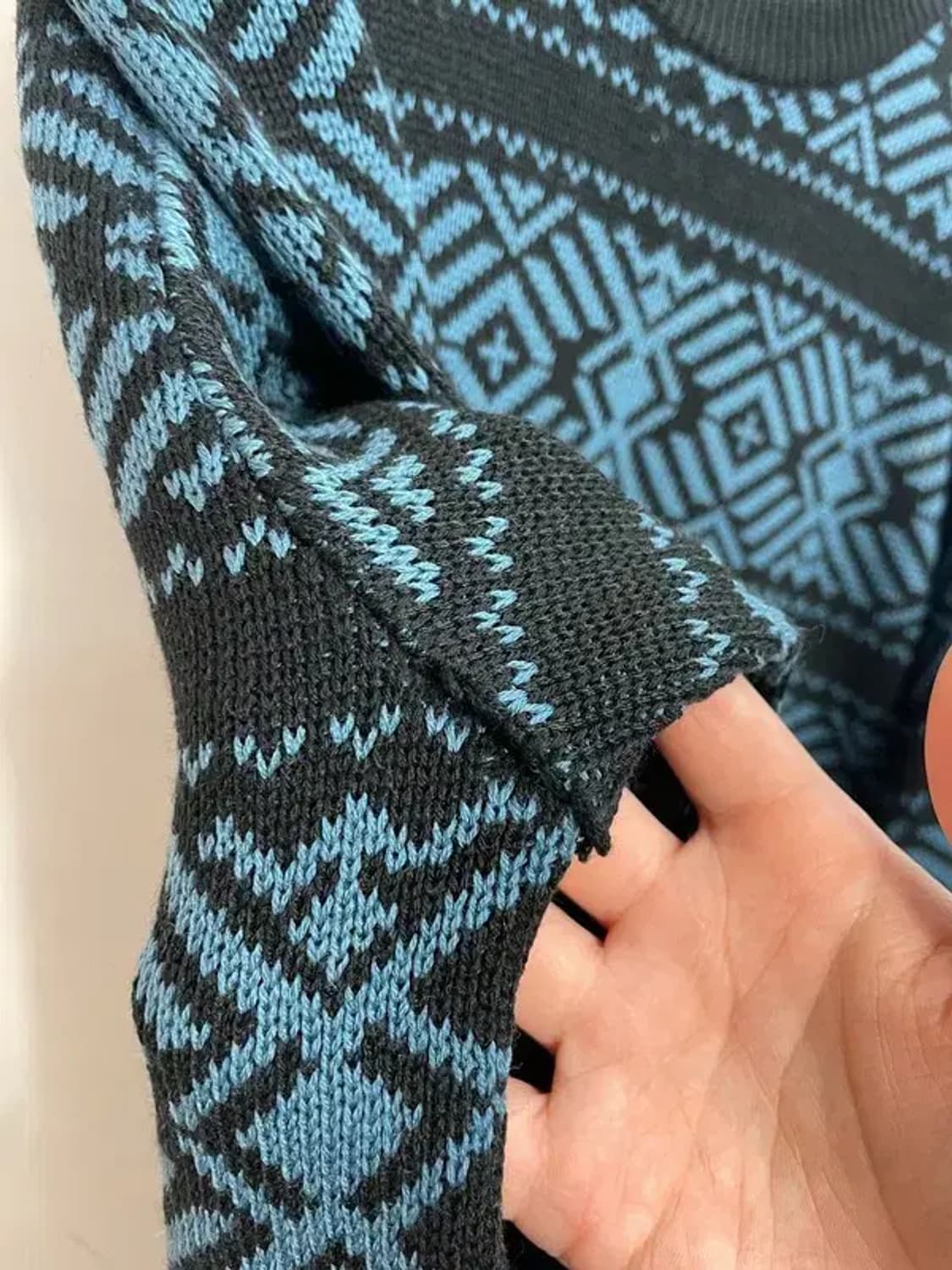 100 코오롱 스포츠 올드스쿨 빈티지 패턴 니트 상품이미지10