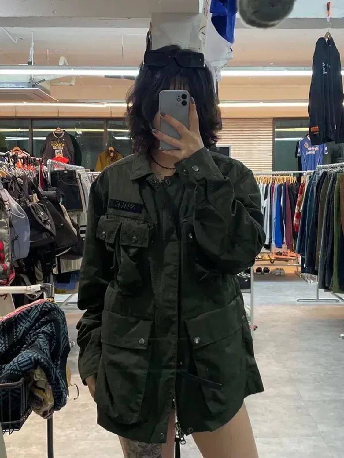 라지 나이키 남자 우븐 사파리 자켓 야상 자켓 카키 상품이미지1