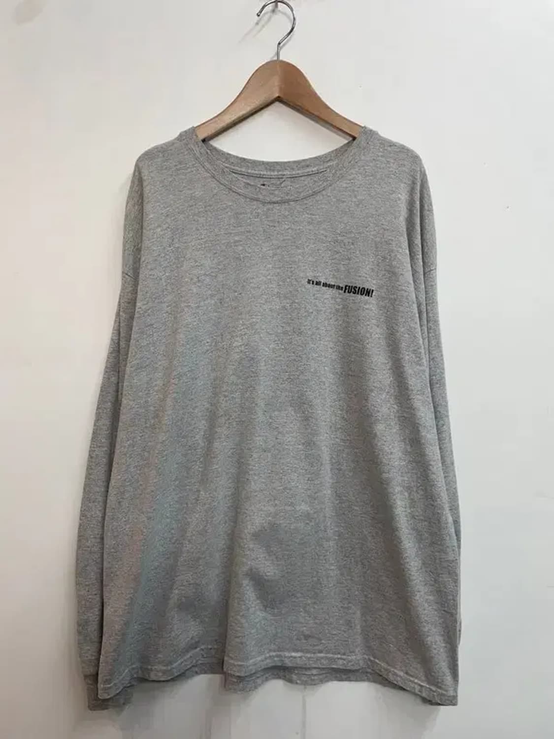 XL 챔피온 올드스쿨 로고 오버핏 긴팔티셔츠 그레이 상품이미지2