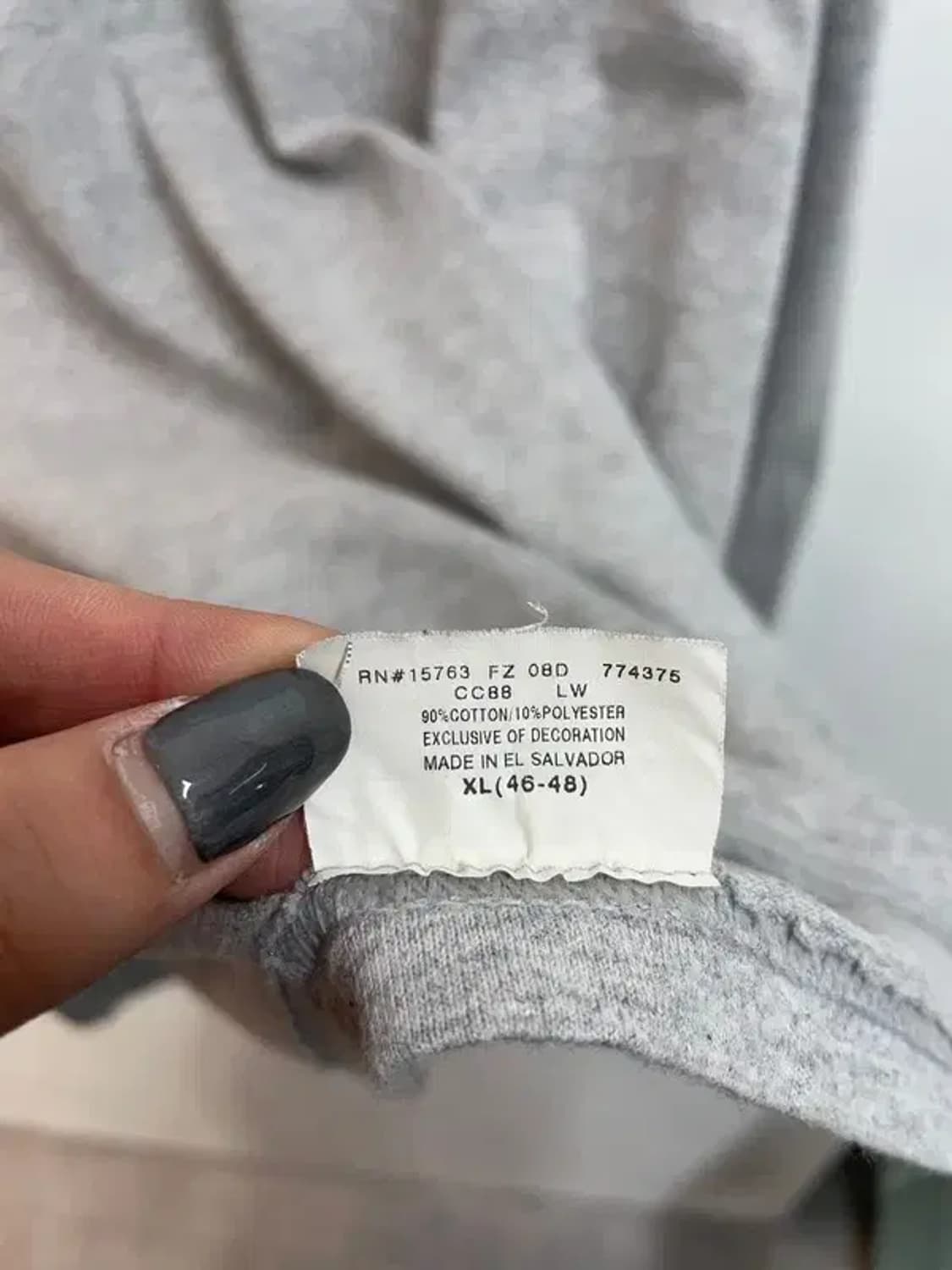 XL 챔피온 올드스쿨 로고 오버핏 긴팔티셔츠 그레이 상품이미지7