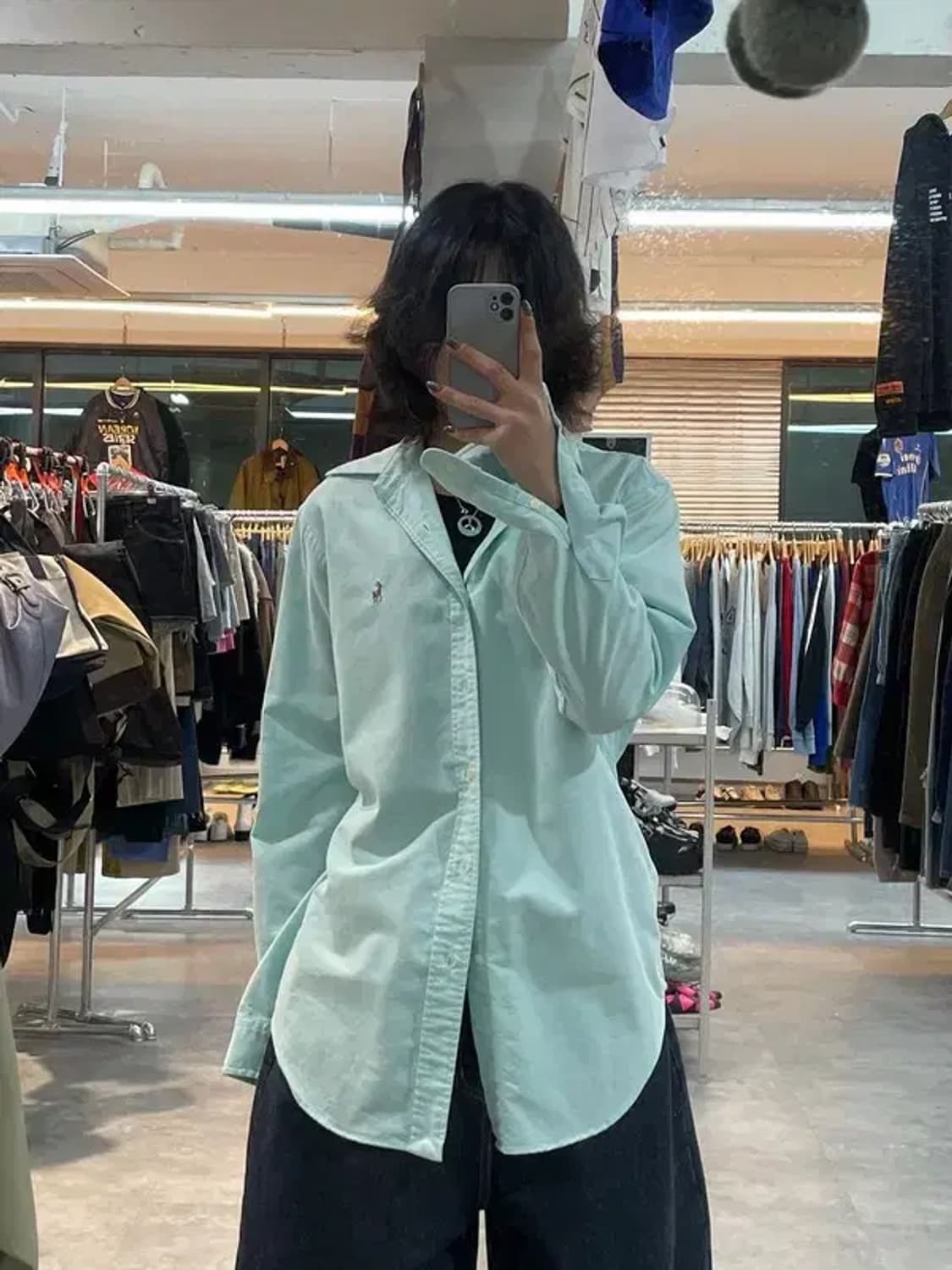 스몰 폴로 랄프로렌 클래식 핏 민트 셔츠 남방 상품이미지1