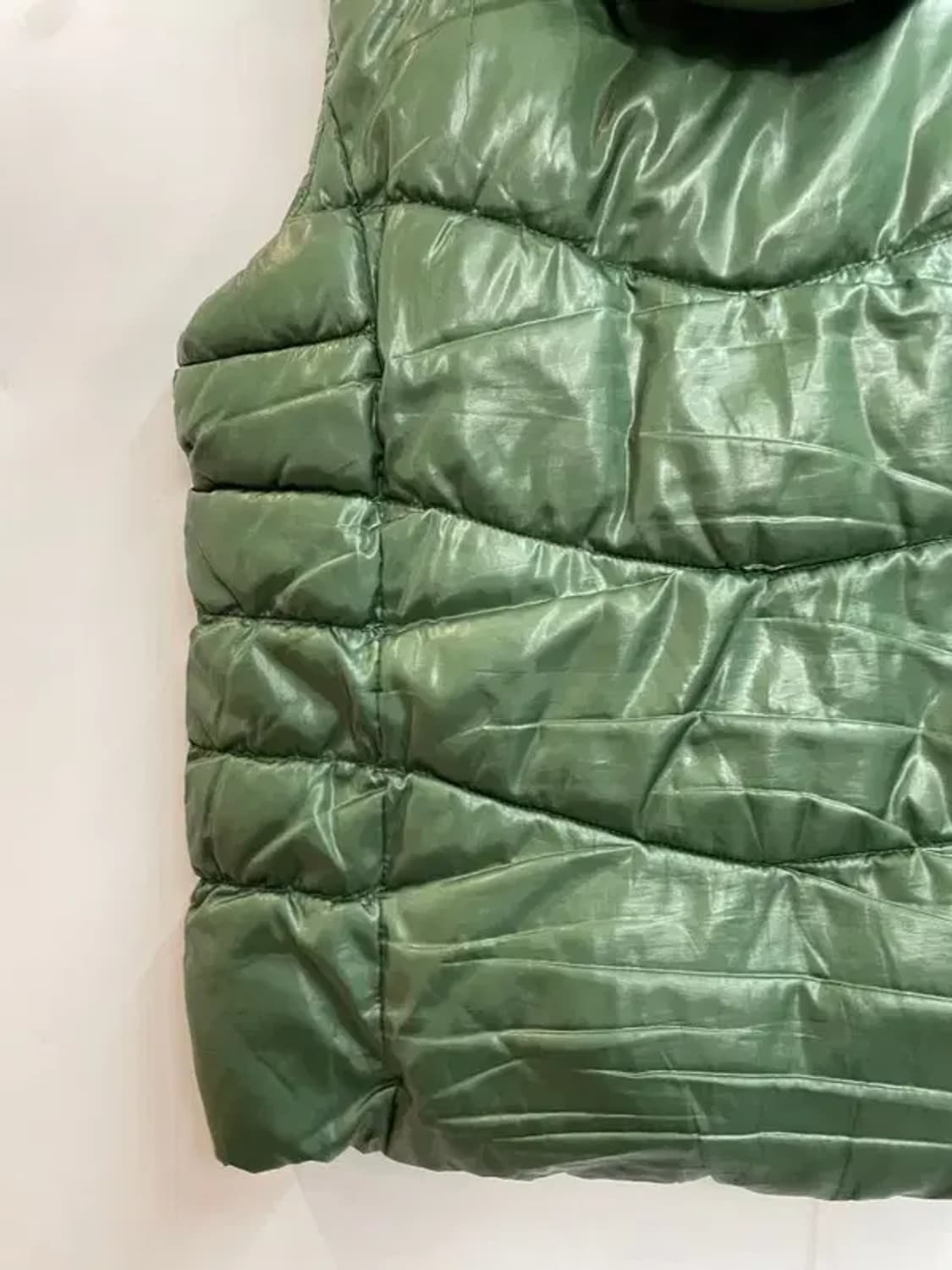 95 B.C.R. CRUX 빈티지 풀집업 패딩 조끼 그린 상품이미지8